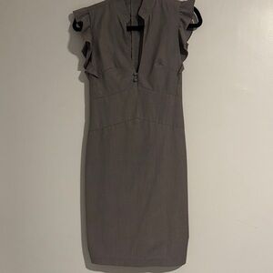 Forever 21 Charcoal Ruffle Sleeve Mini Dress